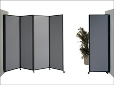 Separè a parete su ruote