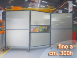 Separè autostabile MACRO QUINTA "finestrato" - cm 600x200h (3 elementi)