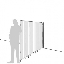 Separè a parete SPARTA LIGHT con superficie in plastica - cm 230x170h (6 elementi) 