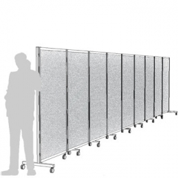 Separè autostabile ALA ROLLER "feltro" - cm 916x190h (9 elementi)