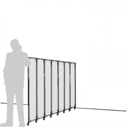 Separè a parete CLIPPER ROLLER LIGHT 30  - cm 214x140h (7 elementi)