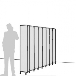 Separè a parete CLIPPER ROLLER LIGHT 30 PLUS - cm 249x180h (8+1 elementi) 