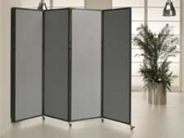 Separè a parete CLIPPER ROLLER LIGHT "vetroplastico" - cm 394x201h (6 elementi)