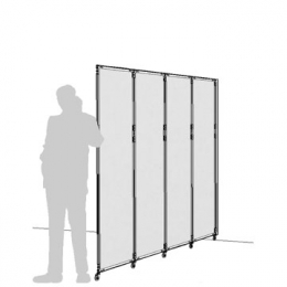 Separè a parete CLIPPER ROLLER LIGHT "laminato" - cm 264x201h (4 elementi)