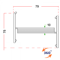 Separè autostabile CLIPPER ROLLER "laminato" - cm 341x193h (5 elementi)