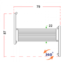 Separè autostabile CLIPPER ROLLER "laminato" - cm 731x193h (11 elementi)