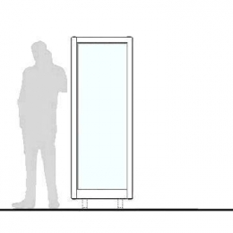 Pannello divisorio ALA "vetroplastico" - cm 65x180h