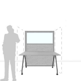 Pannello divisorio MACRO.OFX "finestrato feltro" - cm 120x160h - Pannello divisorio MACRO.OFX 