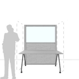 Pannello divisorio MACRO.OFX "finestrato feltro" - cm 140x180h - Pannello divisorio MACRO.OFX 