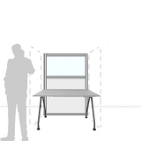 Pannello divisorio MACRO.OFX "finestrato laminato" - cm 100x160h - Pannello divisorio MACRO.OFX 