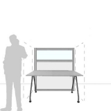 Pannello divisorio MACRO.OFX "finestrato laminato" - cm 120x140h - Pannello divisorio MACRO.OFX 