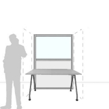 Pannello divisorio MACRO.OFX "finestrato laminato" - cm 120x180h - Pannello divisorio MACRO.OFX 