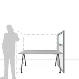 Pannello divisorio MACRO.OFX "finestrato laminato" - cm 80x140h - Pannello divisorio MACRO.OFX 