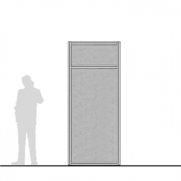 Pannello divisorio MACRO "feltro" con traversa - cm 100x250h 