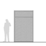 Pannello divisorio MACRO "feltro" con traversa - cm 150x250h  - Pannello divisorio MACRO 