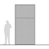 Pannello divisorio MACRO "feltro" con traversa - cm 150x300h  - Pannello divisorio MACRO 