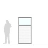 Pannello divisorio MACRO "finestrato alveolare" - cm 100x200h  - Pannello divisorio MACRO 