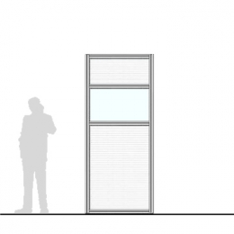 Pannello divisorio MACRO "finestrato alveolare" - cm 100x250h 