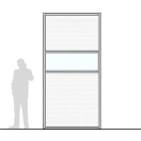 Pannello divisorio MACRO "finestrato alveolare" - cm 150x300h  - Pannello divisorio MACRO 