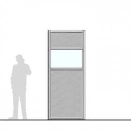 Pannello divisorio MACRO "finestrato feltro" - cm 100x250h 