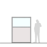 Pannello divisorio MACRO "finestrato laminato" - cm 150x200h  - Pannello divisorio MACRO 