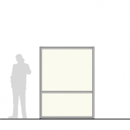 Pannello divisorio MACRO "laminato" con traversa aggiuntiva - cm 150x200h 