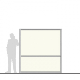 Pannello divisorio MACRO "laminato" con traversa aggiuntiva - cm 200x200h 