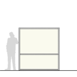 Pannello divisorio MACRO "nobilitato" (CAM) con traversa aggiuntiva - cm 200x200h  - Pannello divisorio MACRO 