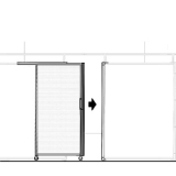 Pannello scorrevole MACRO "alveolare" - cm 100x200h completo di guida superiore / ruote / serratura e battuta di arrivo - Pannello scorrevole MACRO 