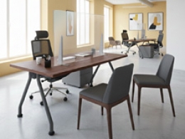 Schermo parafiato ONDESK FRONT OFFICE per front office - cm 135x75h con passacarte cm 30x10