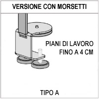 Schermo parafiato ONDESK FRONT OFFICE per front office - cm 135x75h  con morsetti tipo A