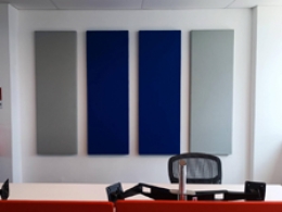 Schermo fonoassorbente a parete TXT "grip" - cm 120x40