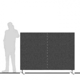Pannello divisorio TXT autostabile con 2 basi dritte - cm 200x140h