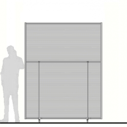 Schermo mobile su ruote MACRO VELA "alveolare" - cm 200x250h 