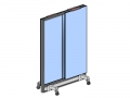 Mobile divisorio su ruote MOBIL-JU